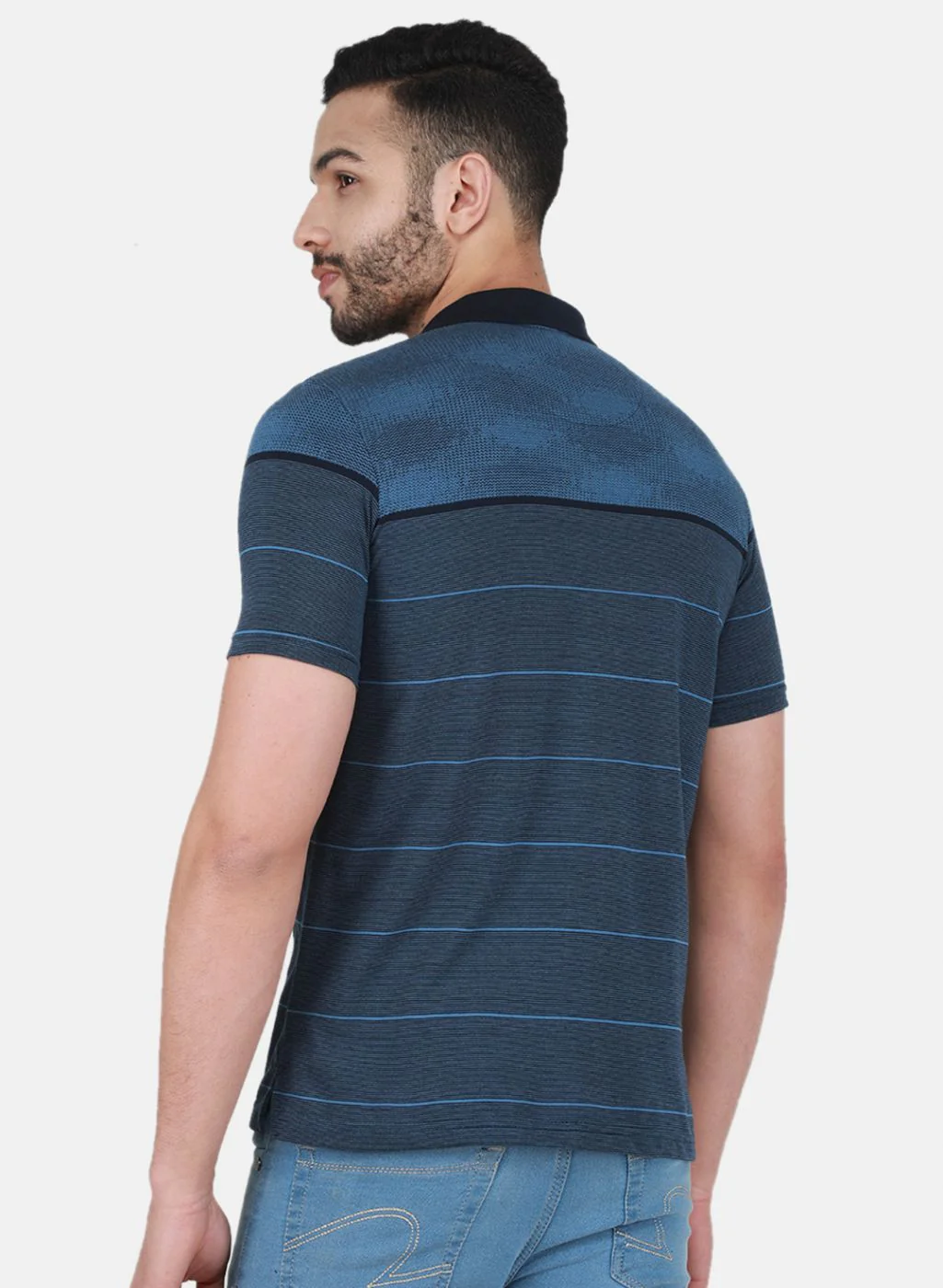Men Blue Printed T-Shirt - Image 3