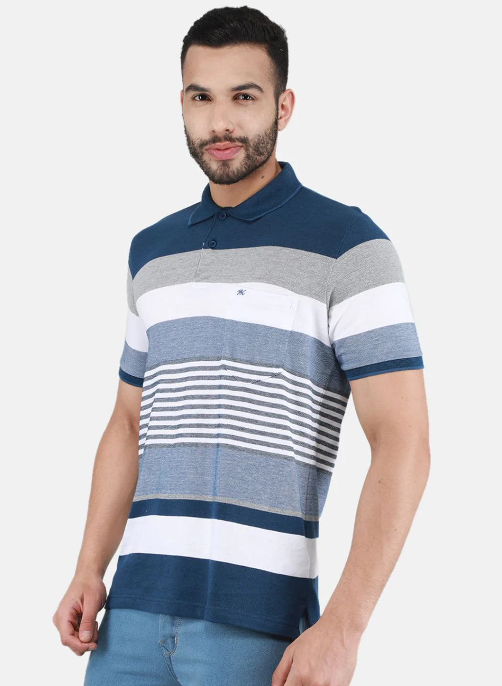 Men Blue Printed T-Shirt - Image 2