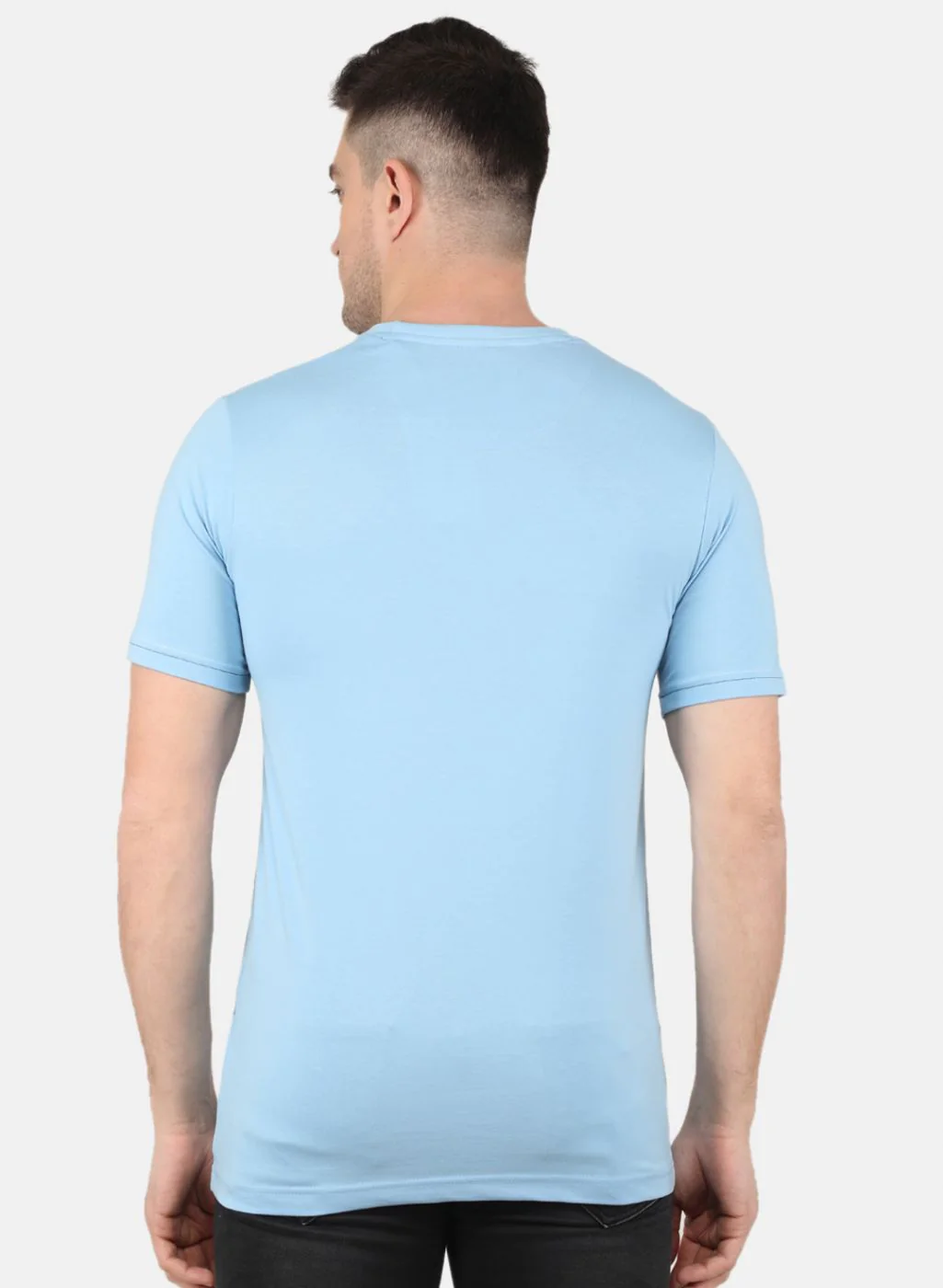 Men Blue Printed T-Shirt - Image 3
