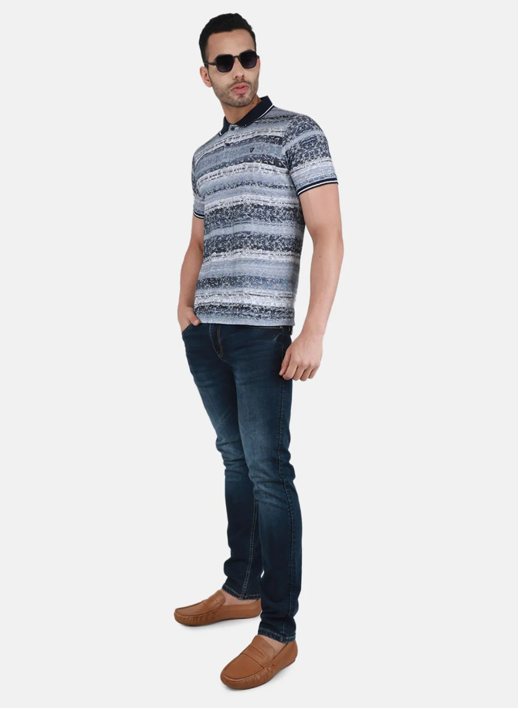 Men Blue Printed T-Shirt - Image 4