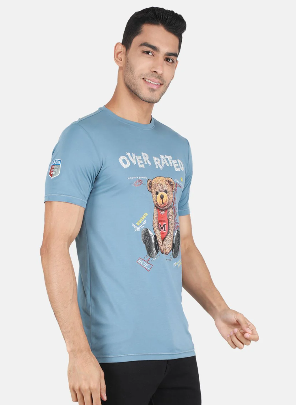Men Blue Printed T-Shirt - Image 6