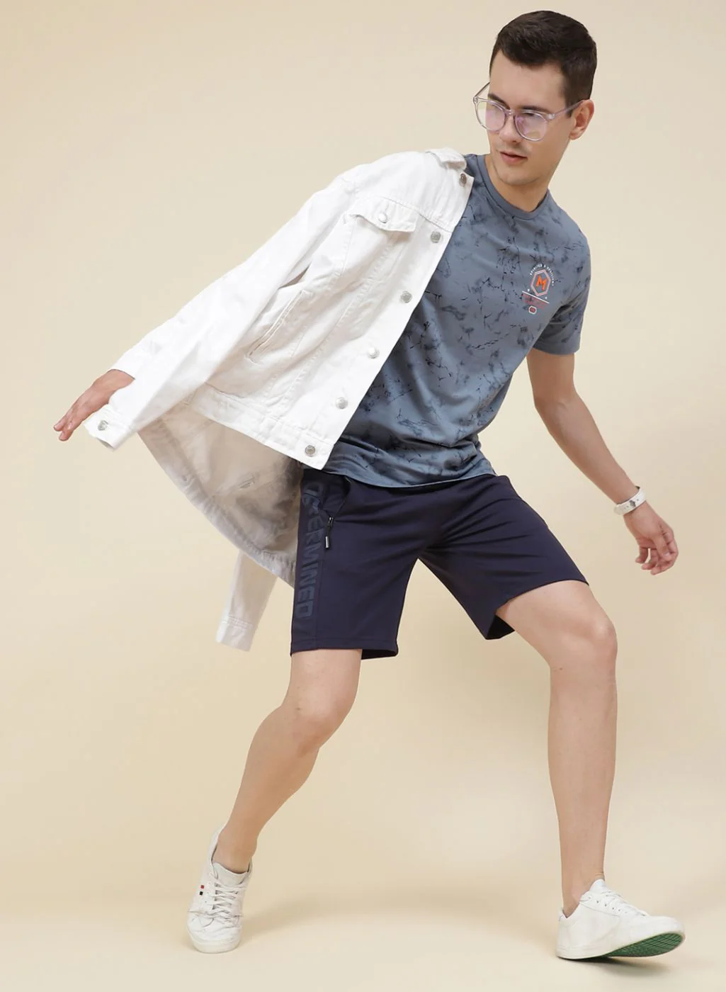 Men Blue Printed T-Shirt - Image 2
