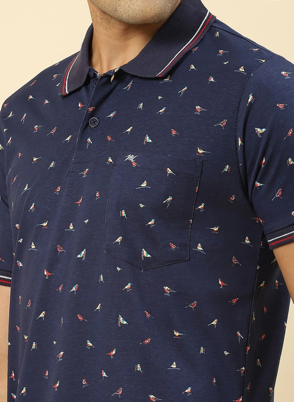 Men Blue Printed T-Shirt - Image 3
