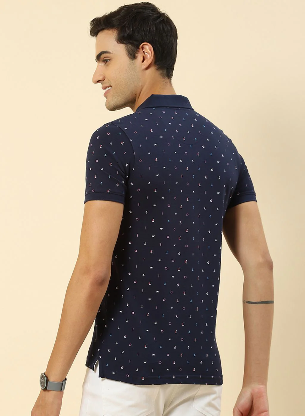 Men Blue Printed T-Shirt - Image 5