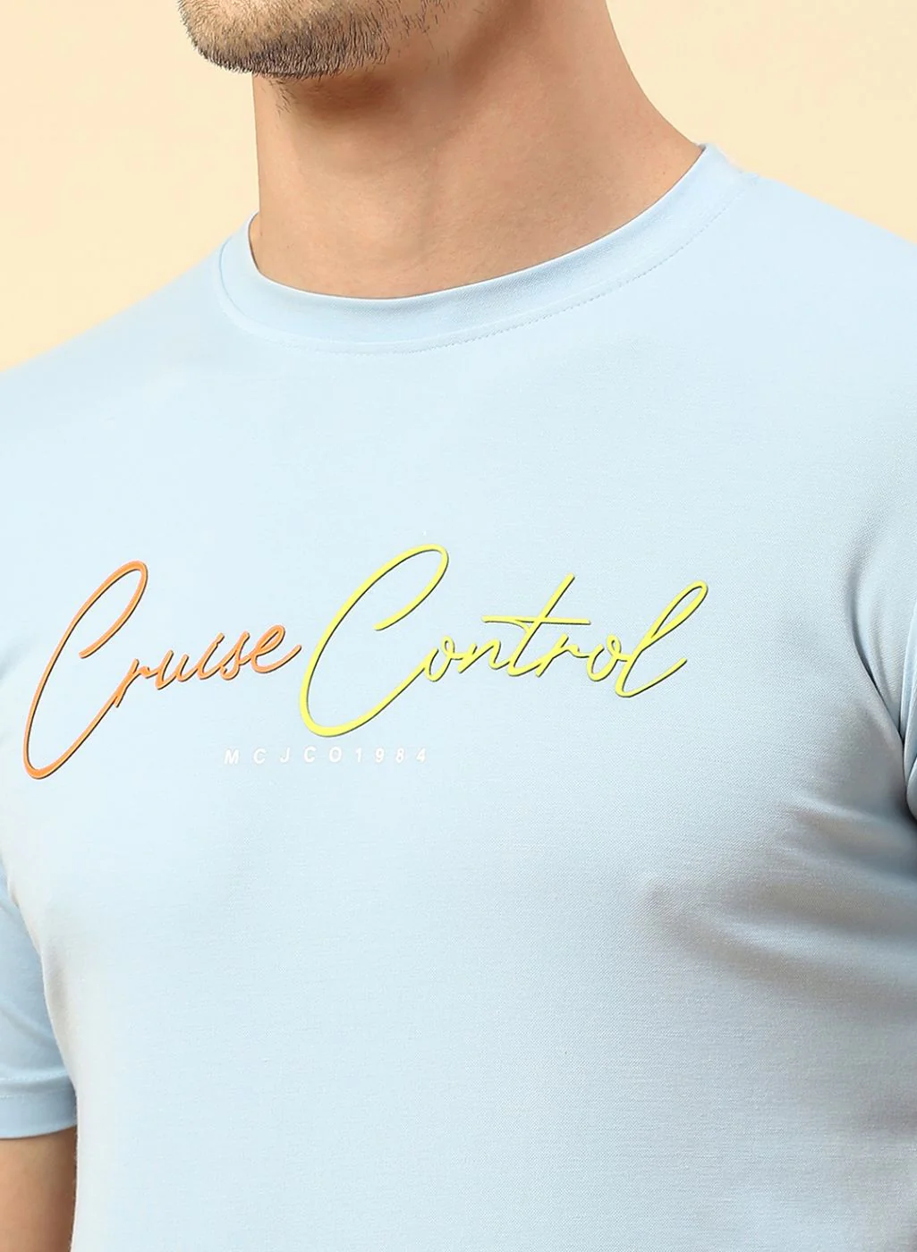 Men Blue Printed T-Shirt - Image 6
