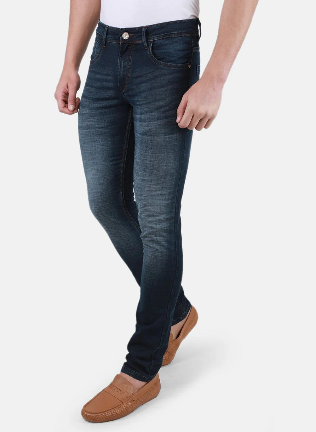 Men Blue Straight Fit Denim - Image 2