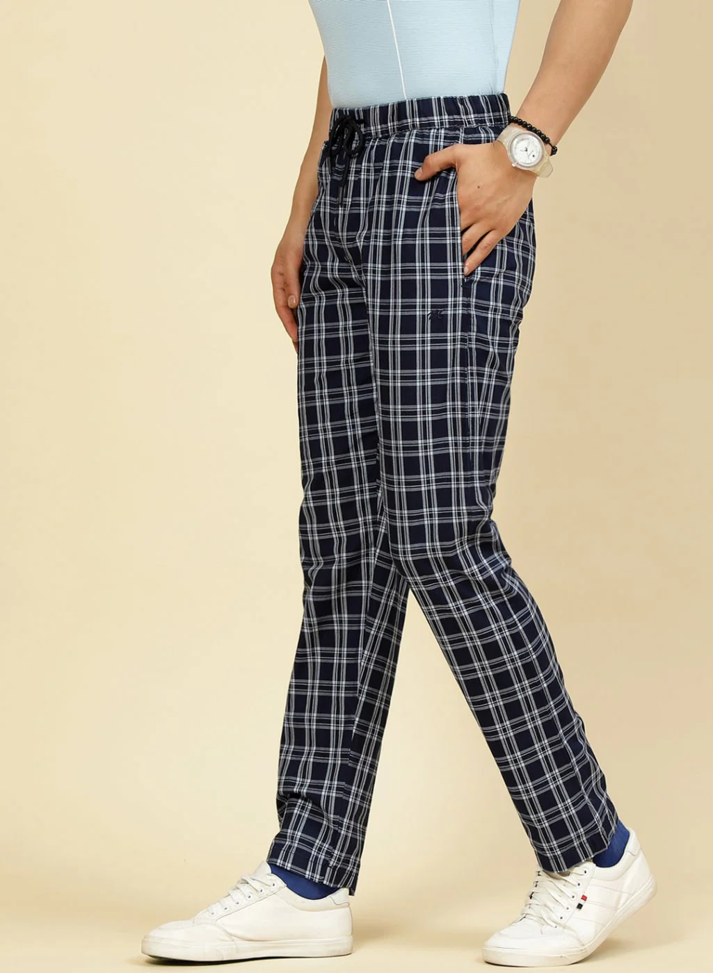 Men Blue Regular Fit Lower - Image 3