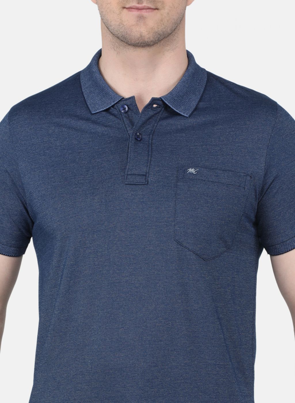 Men Blue Solid T-Shirt - Image 5