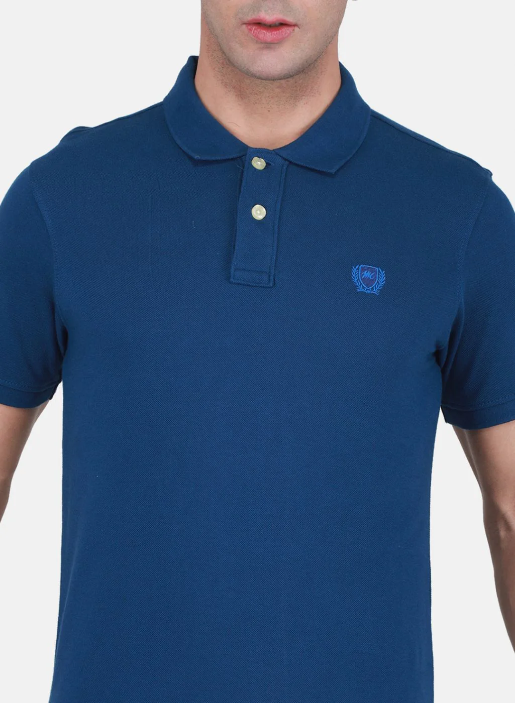 Men Blue Solid T-Shirt - Image 5