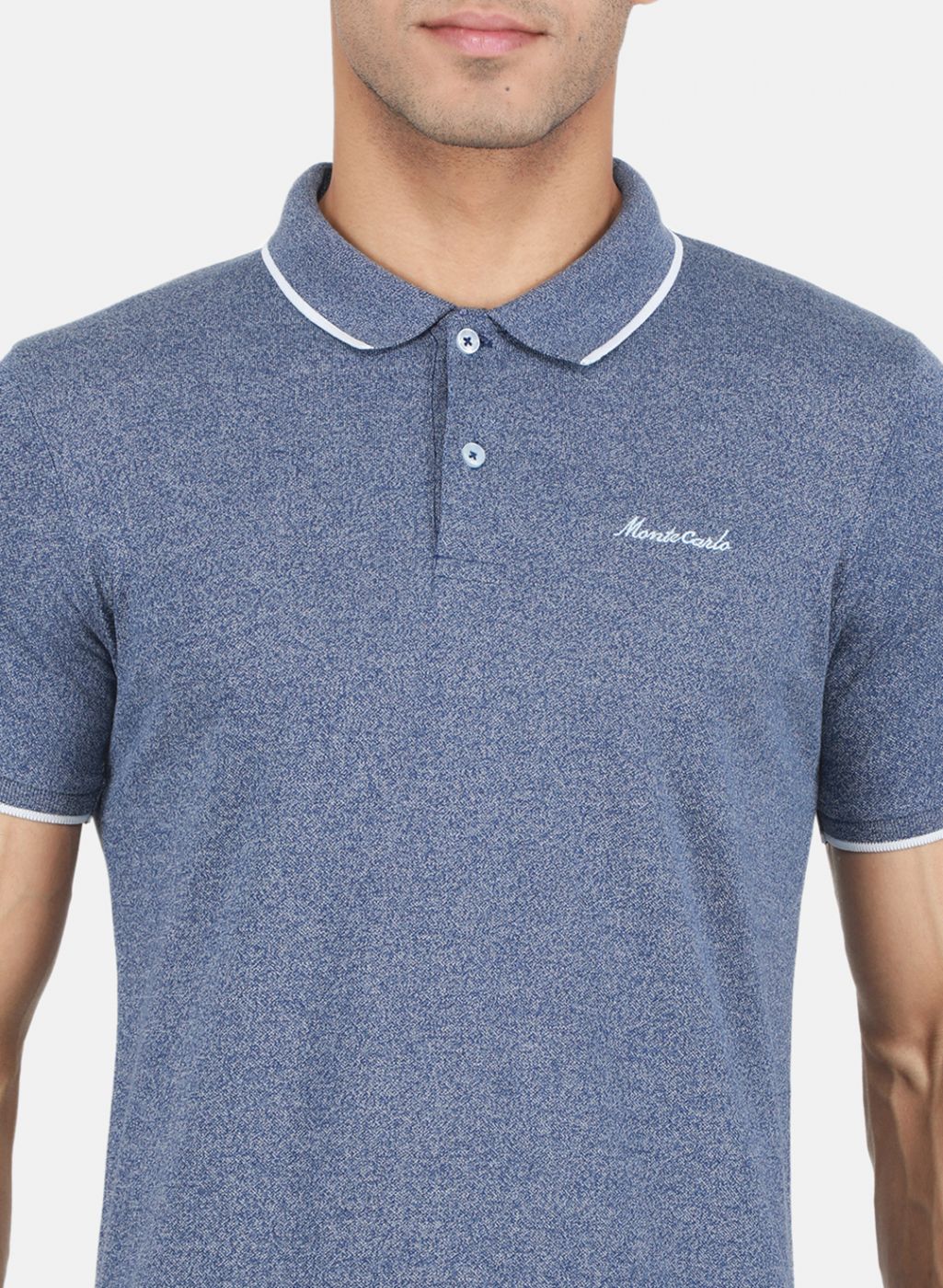 Men Blue Solid T-Shirt - Image 5