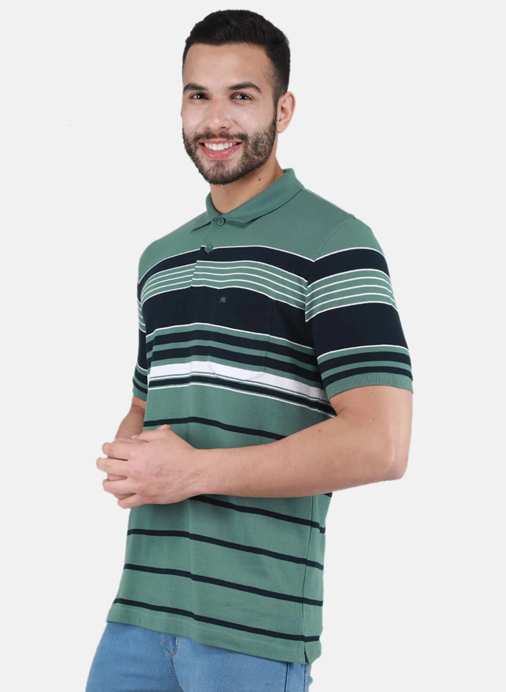 Men Green Printed T-Shirt - Image 2