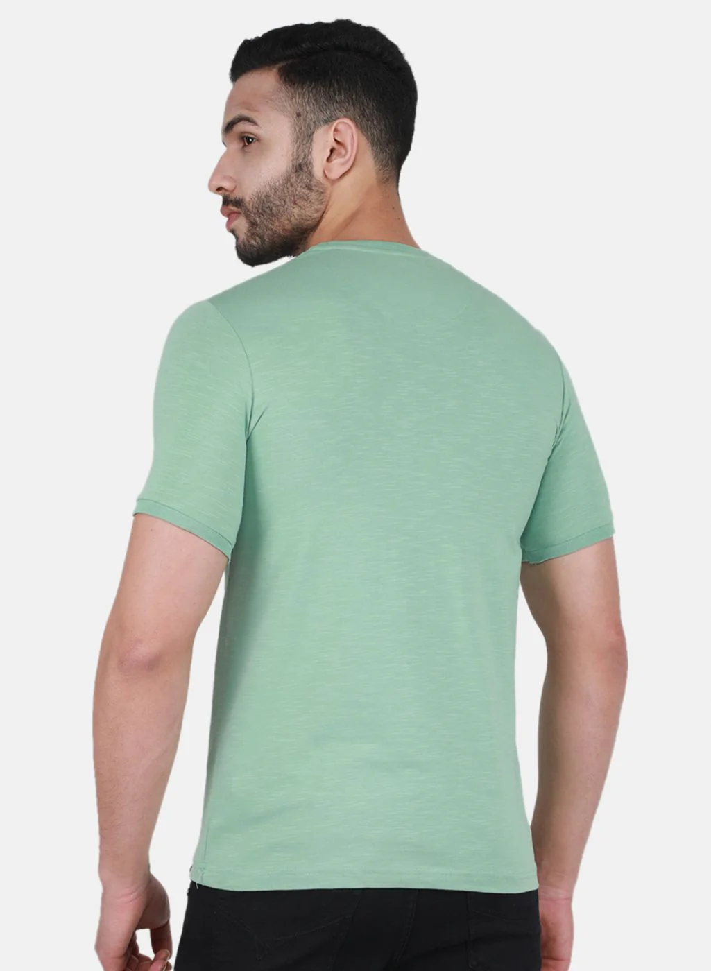 Men Green Printed T-Shirt - Image 3
