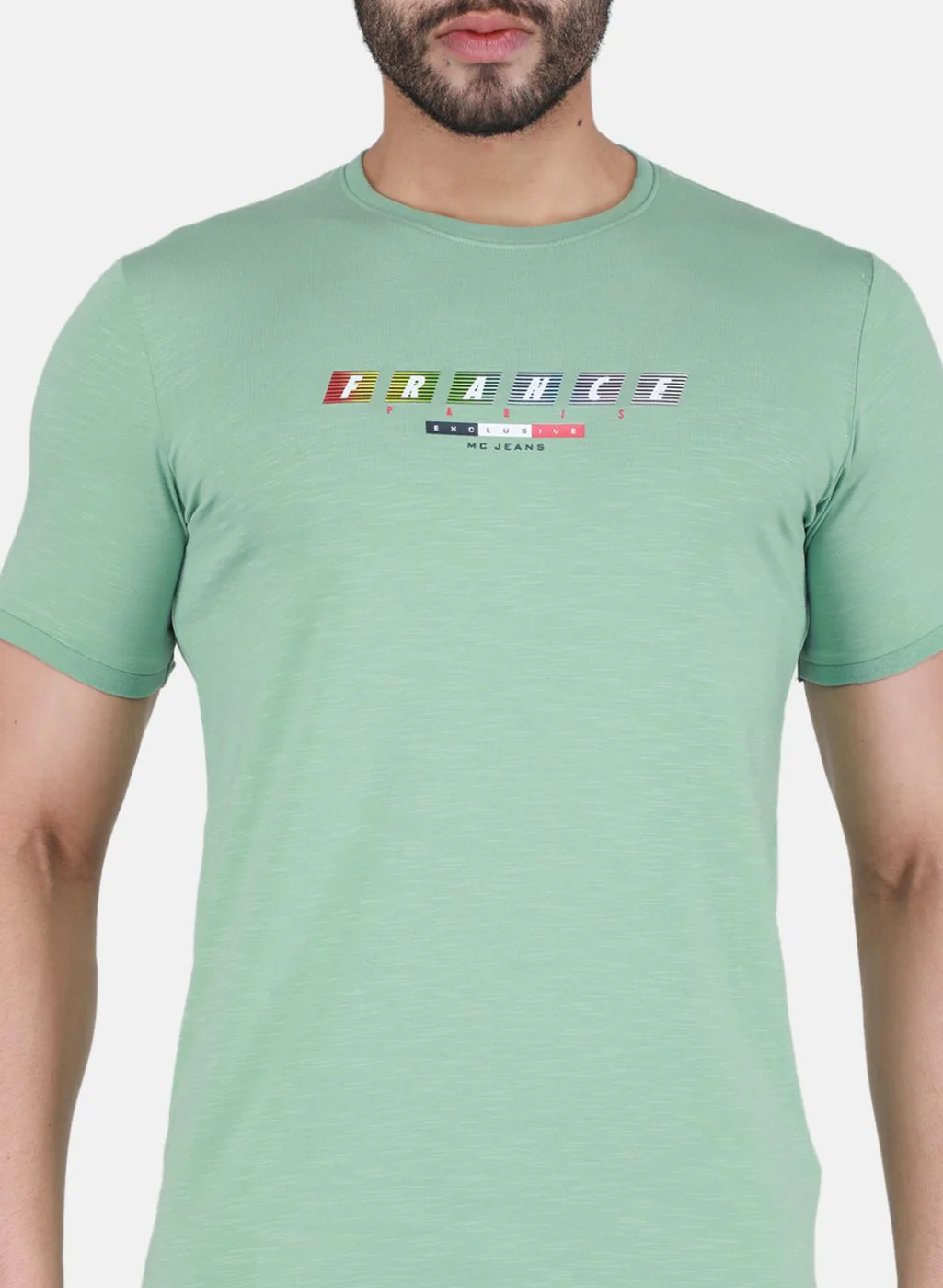 Men Green Printed T-Shirt - Image 5