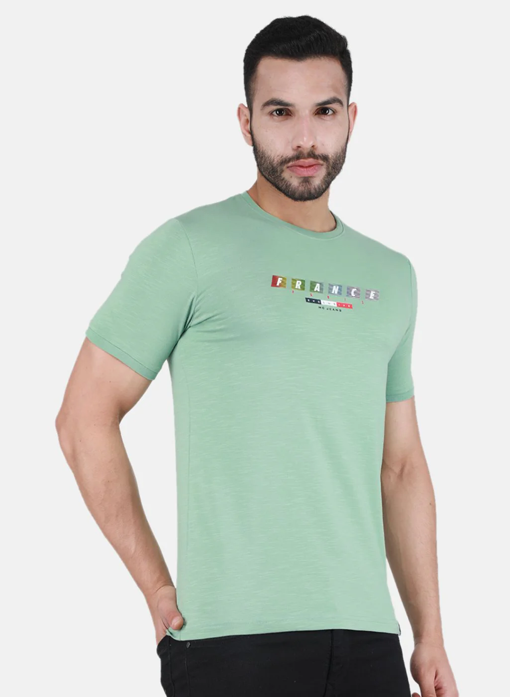 Men Green Printed T-Shirt - Image 6