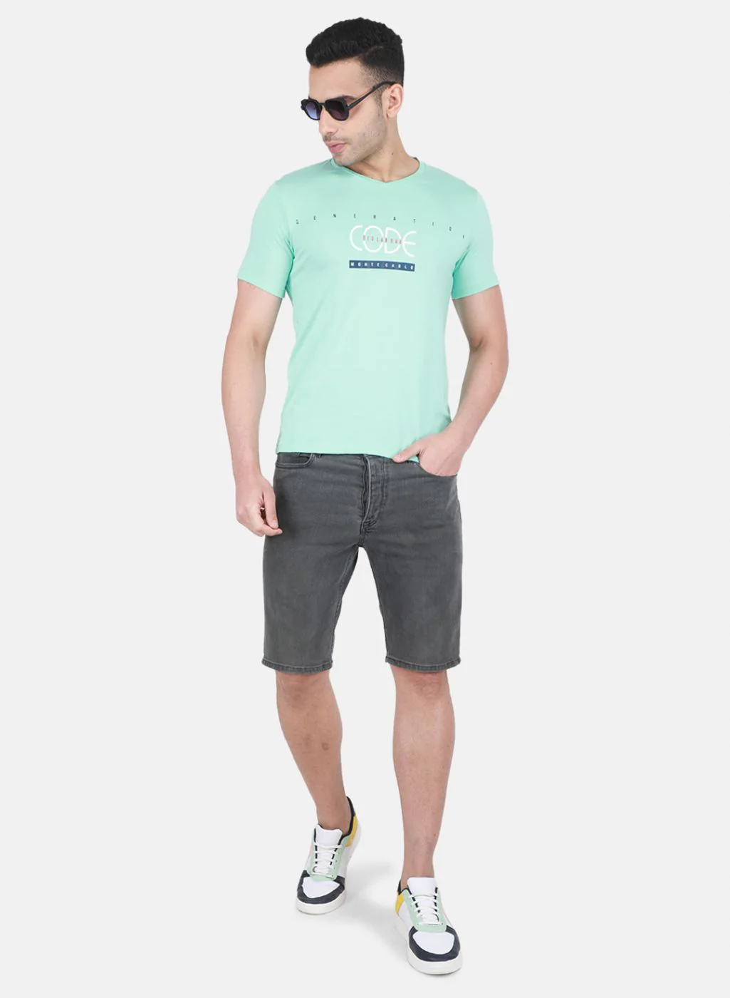 Men Green Printed T-Shirt - Image 4