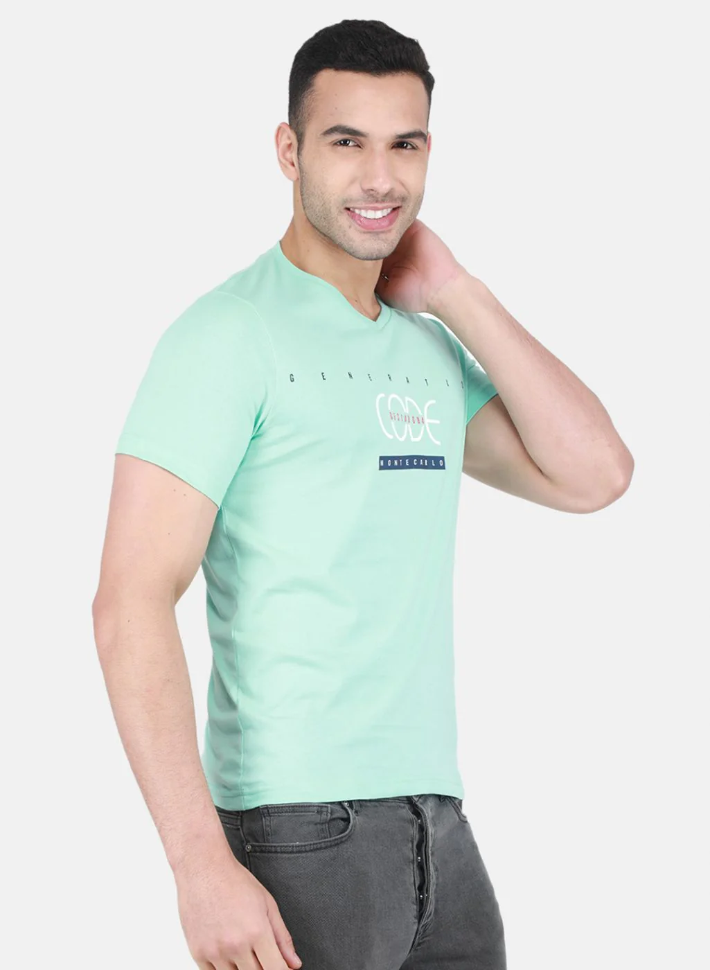 Men Green Printed T-Shirt - Image 6