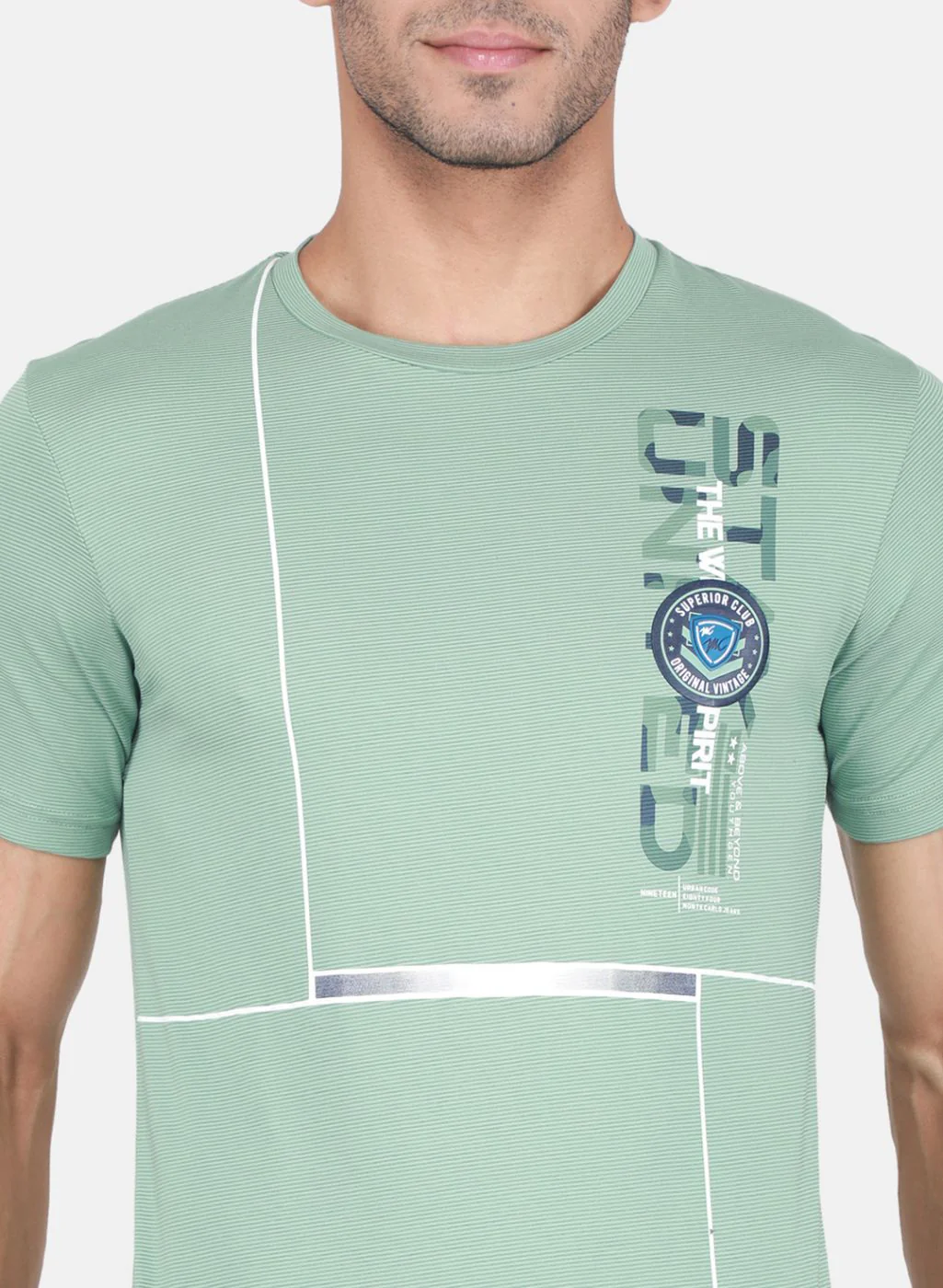 Men Green Printed T-Shirt - Image 5