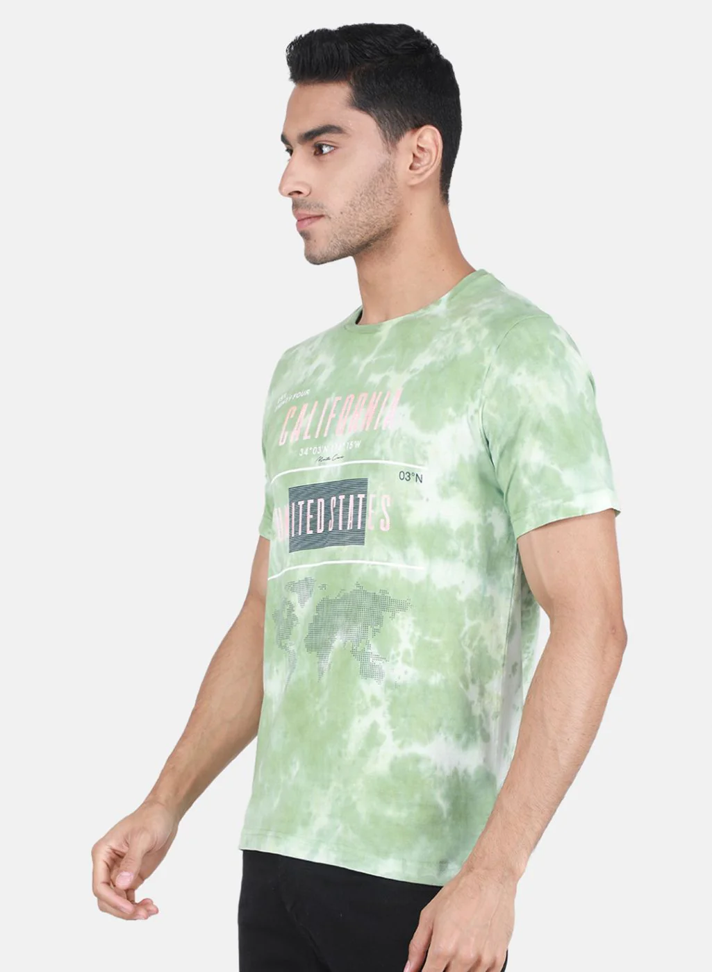 Men Green Printed T-Shirt - Image 2