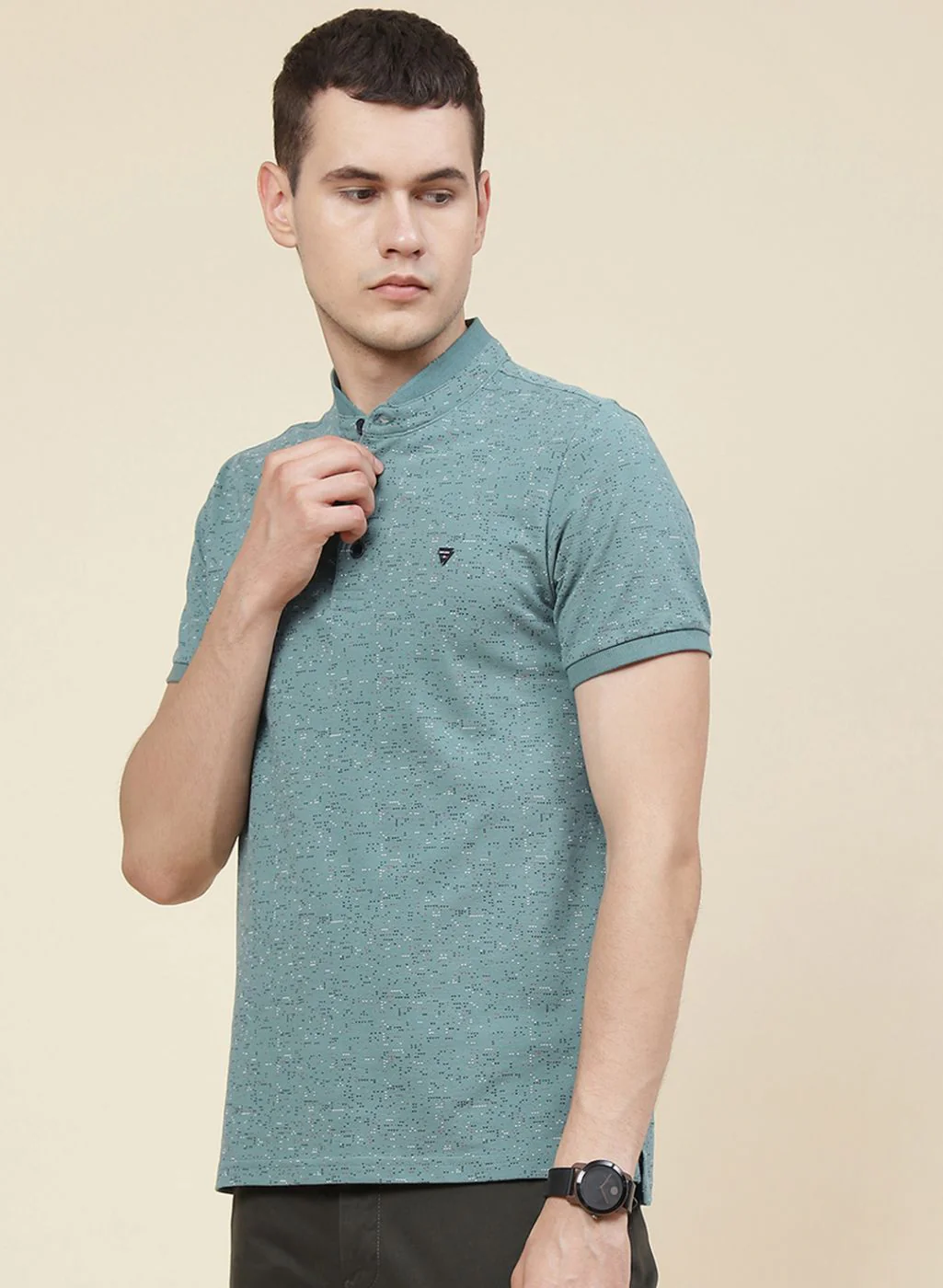 Men Green Printed T-Shirt - Image 2