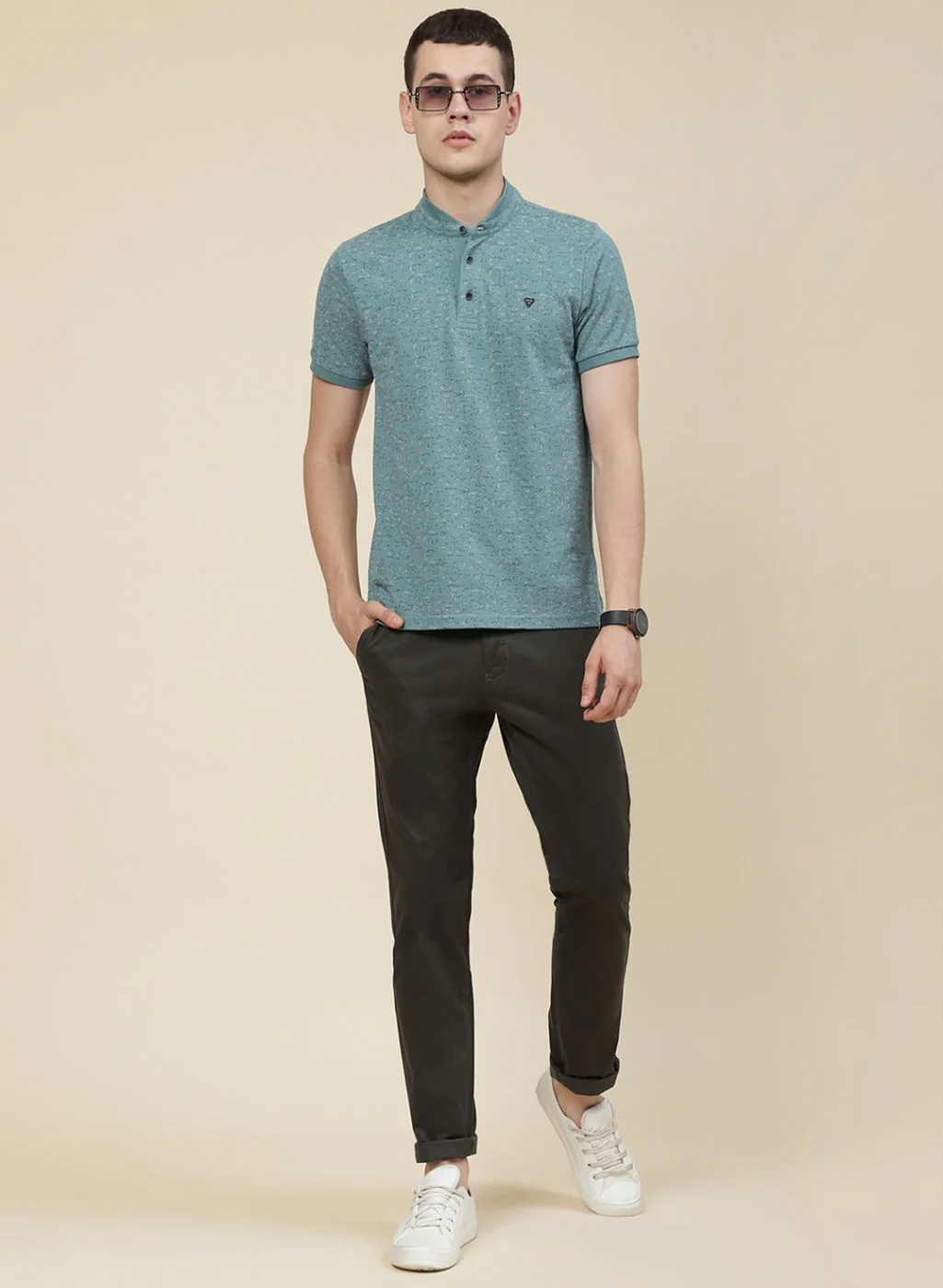 Men Green Printed T-Shirt - Image 5