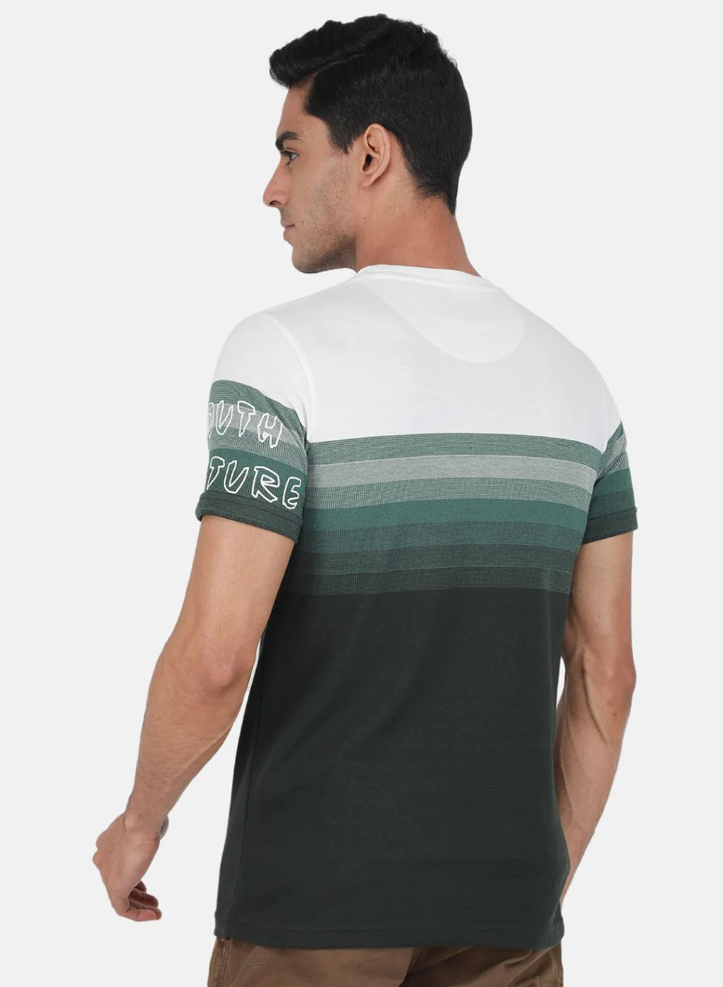 Men Green Printed T-Shirt - Image 3