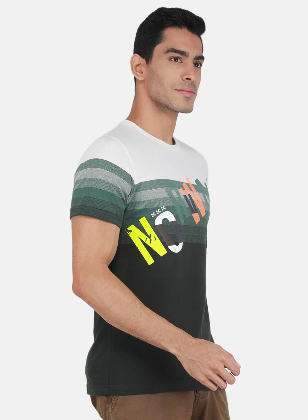 Men Green Printed T-Shirt - Image 6