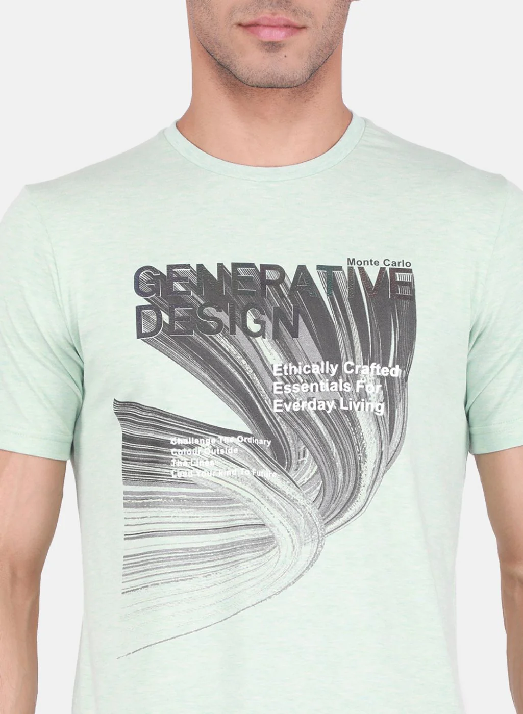 Men Green Printed T-Shirt - Image 5