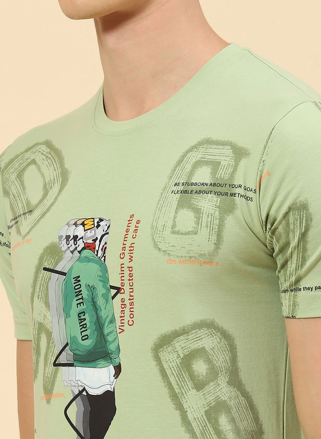 Men Green Printed T-Shirt - Image 6