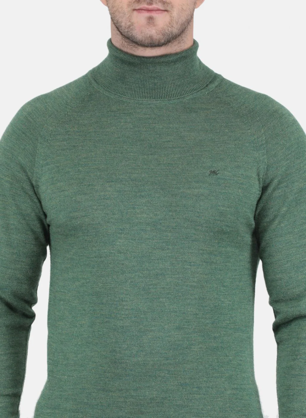 Men Green Solid Pullover - Image 5