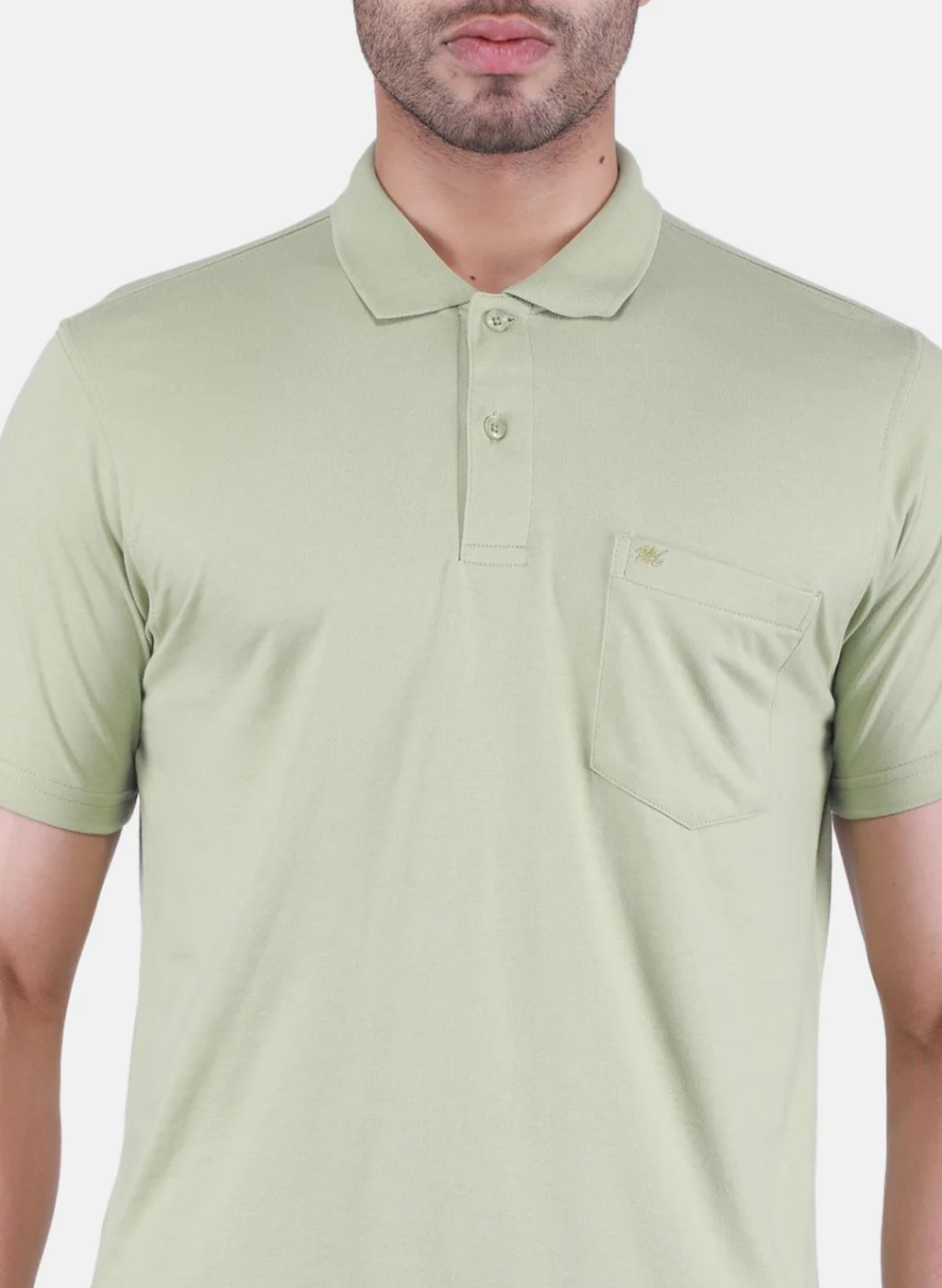Men Green Solid T-Shirt - Image 5