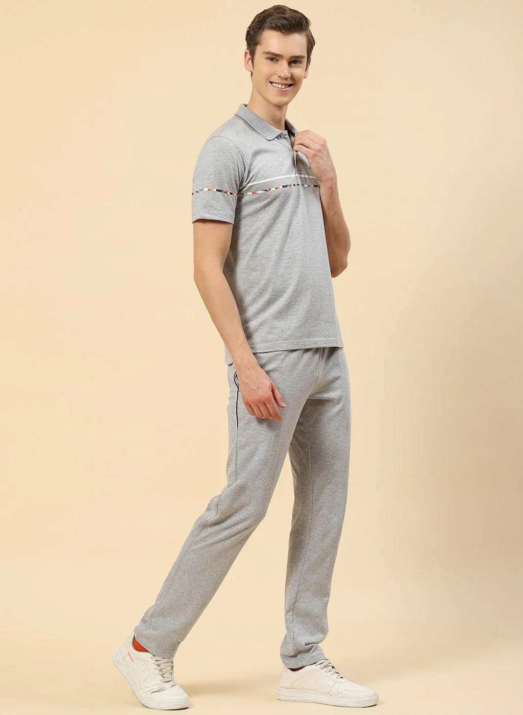 Men Grey Printed Lower Set - Image 3