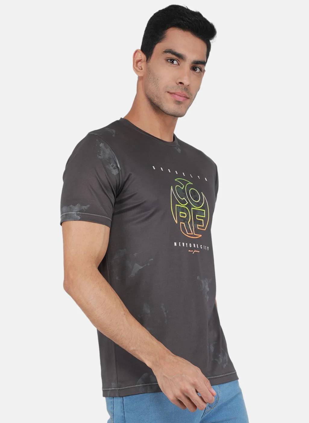Men Grey Printed T-Shirt - Image 6