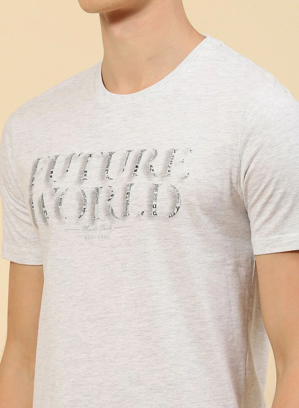 Men Grey Printed T-Shirt - Image 6
