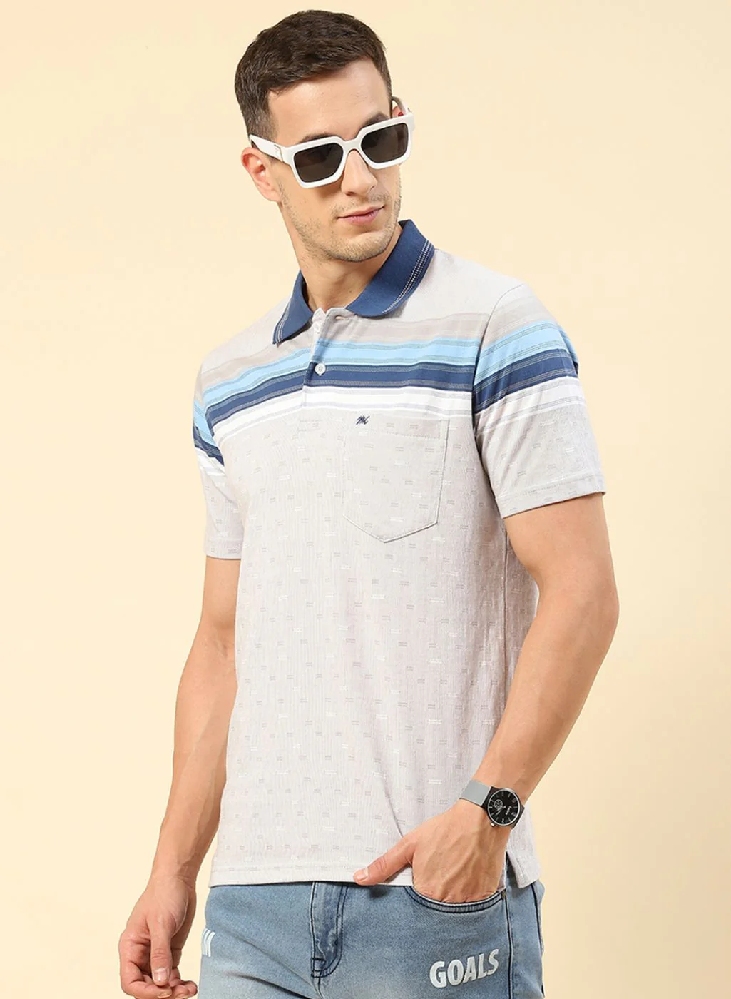 Men Grey Printed T-Shirt - Image 2