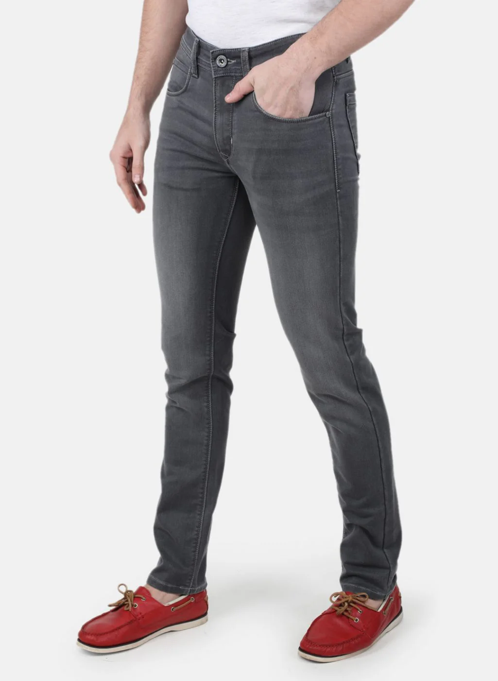 Men Grey Regular Fit Denim - Image 2