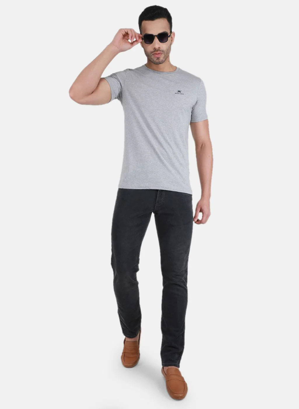 Men Grey Regular Fit Denim - Image 4