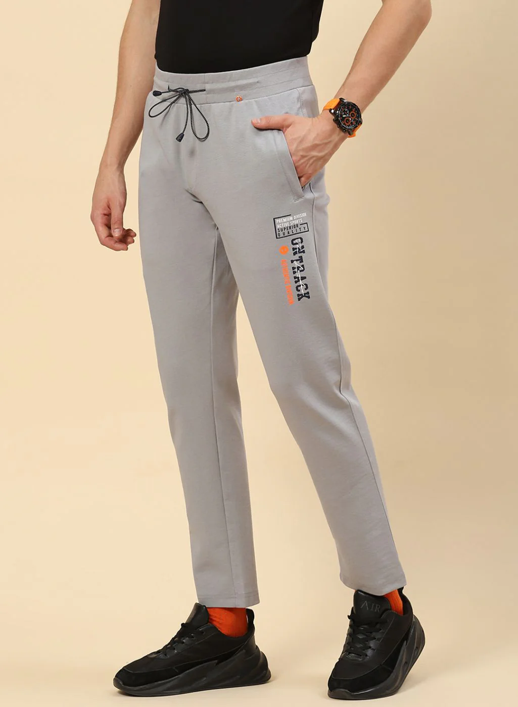 Men Grey Regular Fit Lower - Image 3