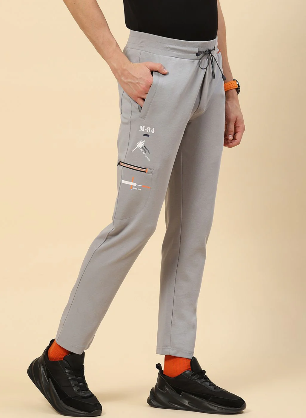 Men Grey Regular Fit Lower - Image 4