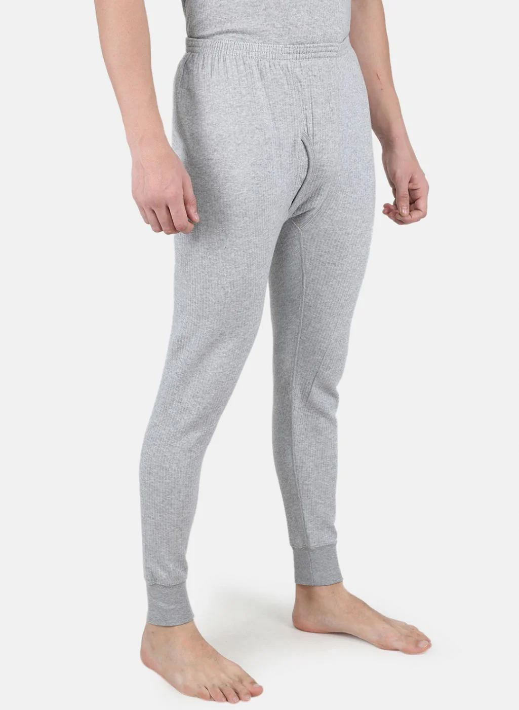 Men Grey Solid Thermal Lower - Image 6