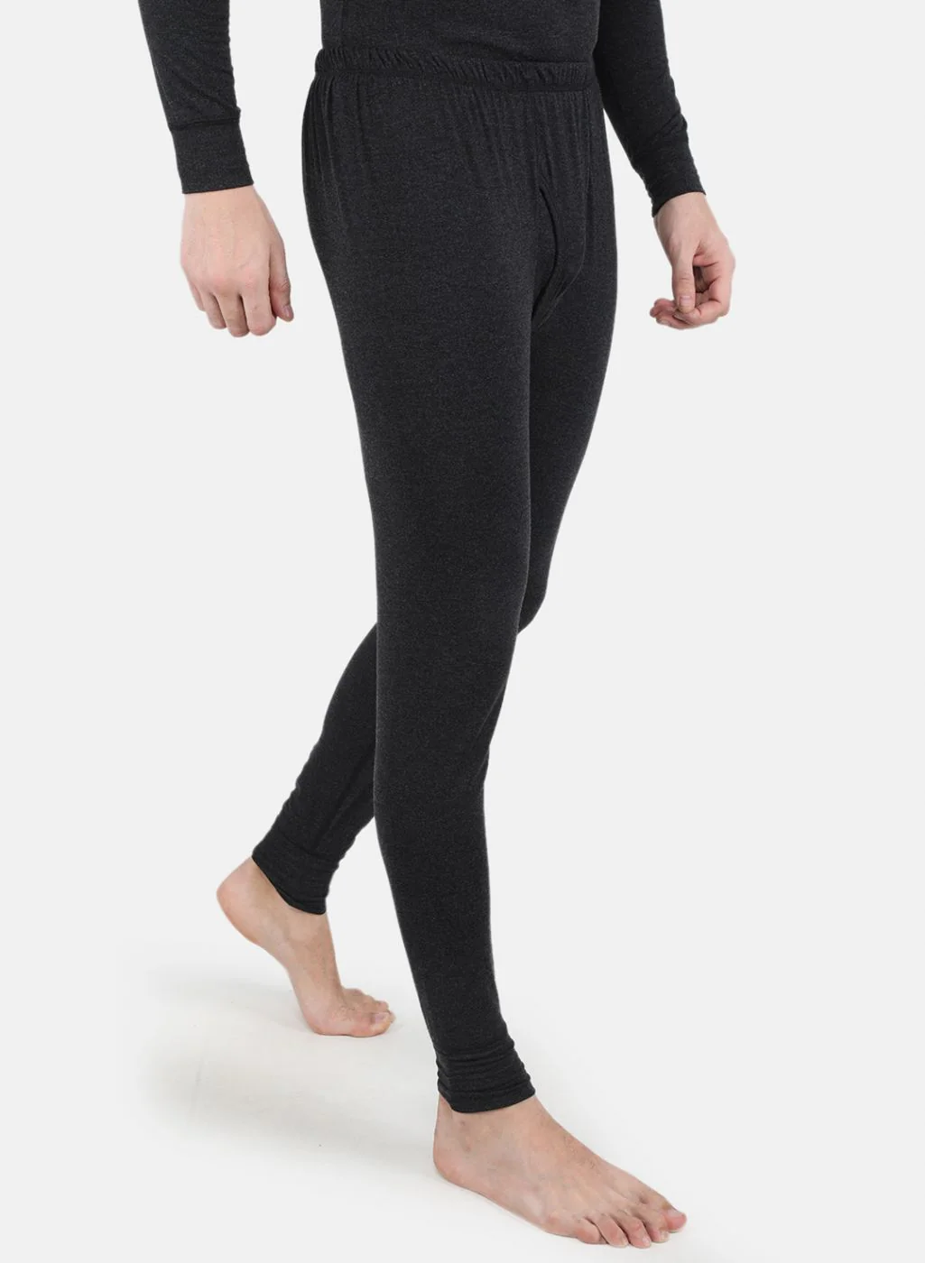 Men Grey Solid Thermal Lower - Image 6