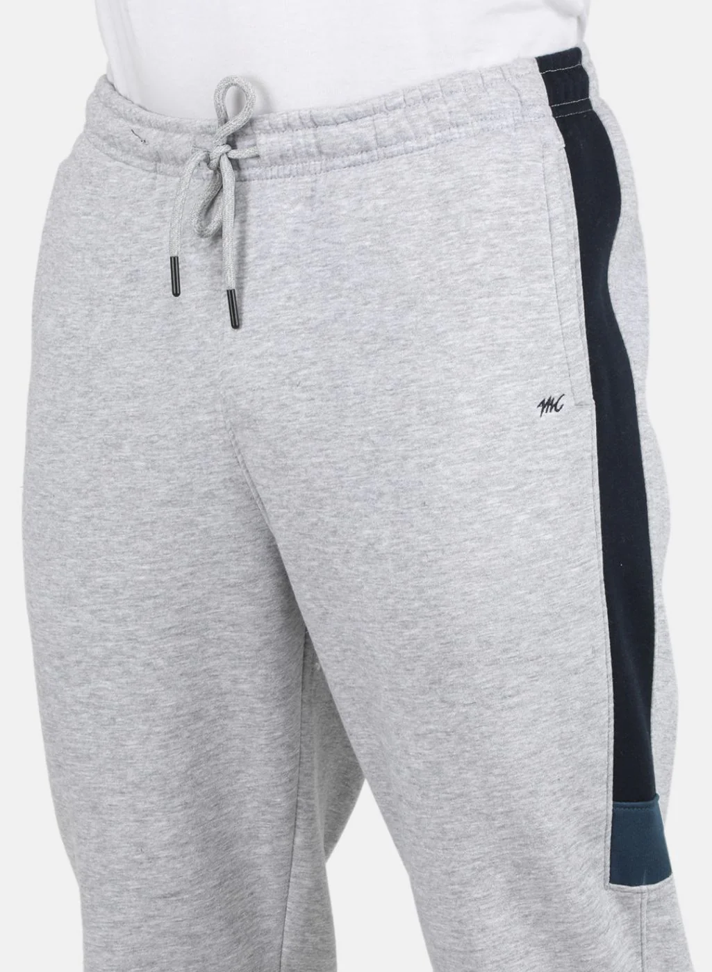 Men Grey Solid Tracksuit - Image 6