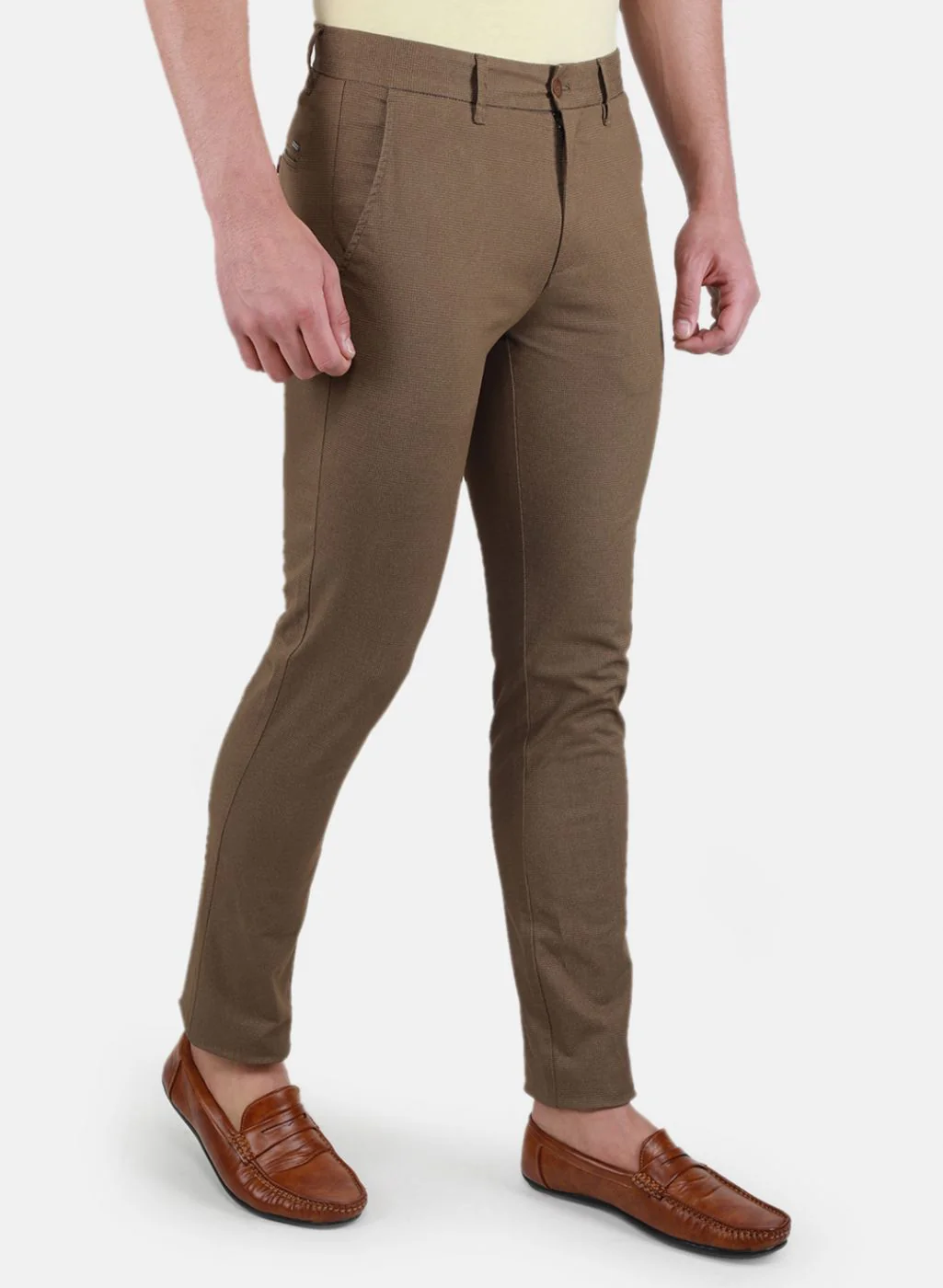 Men Khaki Regular Fit Trouser - Image 6