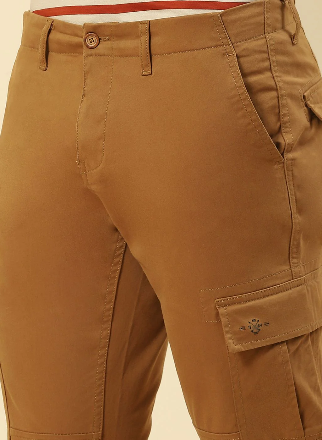 Men Khaki Regular Fit Trouser - Image 6