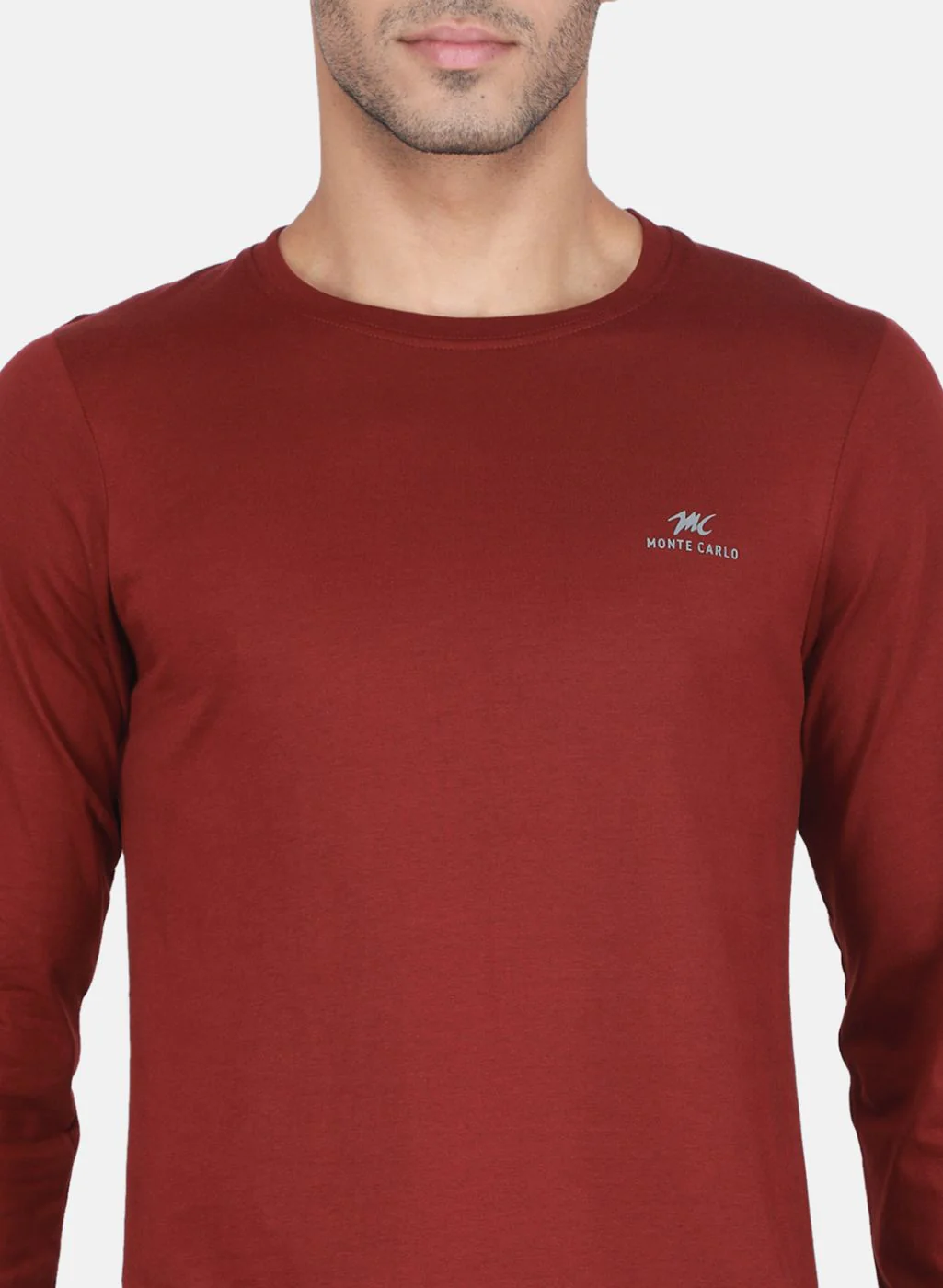 Men Maroon & Black Solid T-Shirt - Image 6
