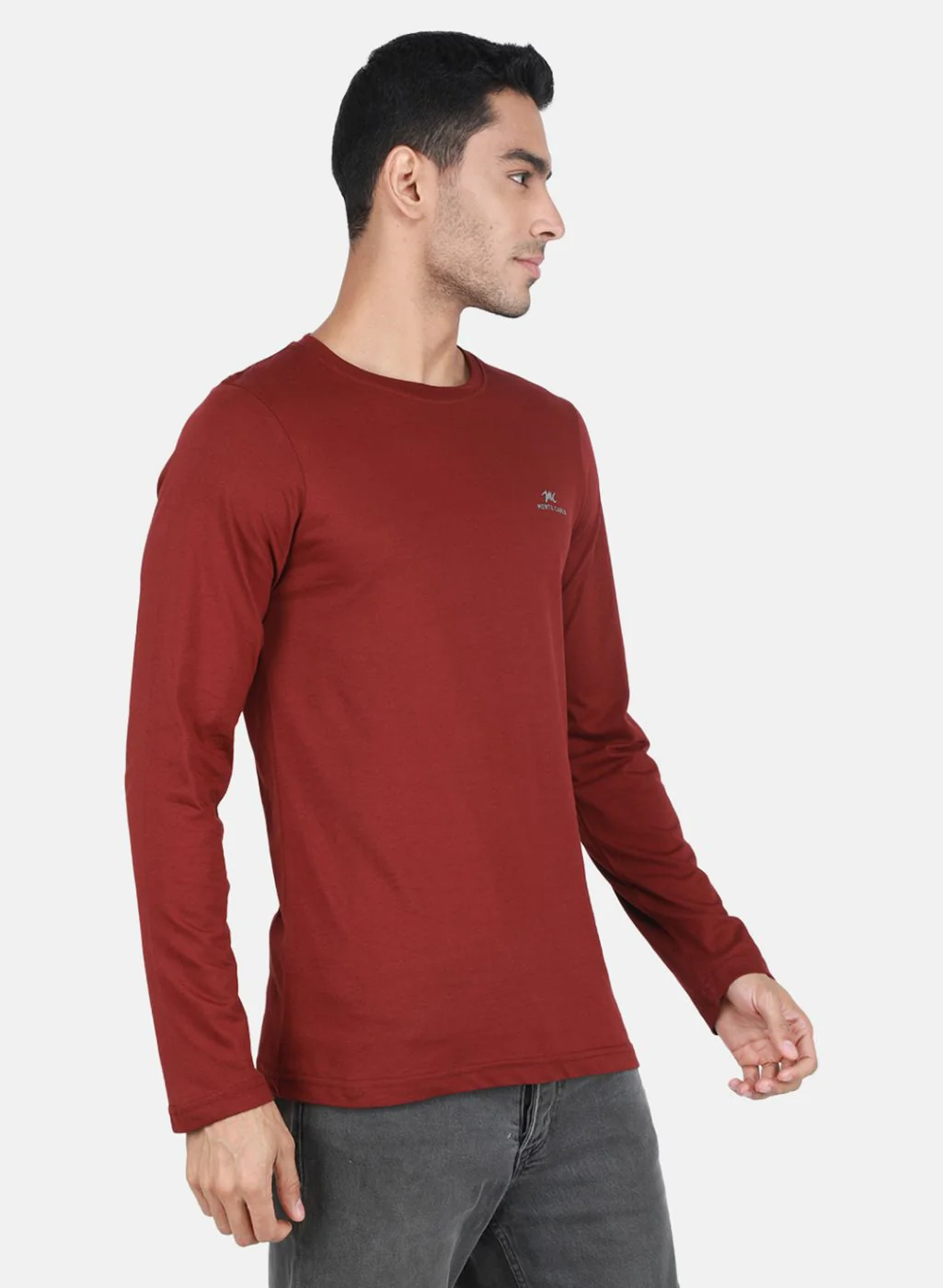 Men Maroon & Black Solid T-Shirt - Image 7
