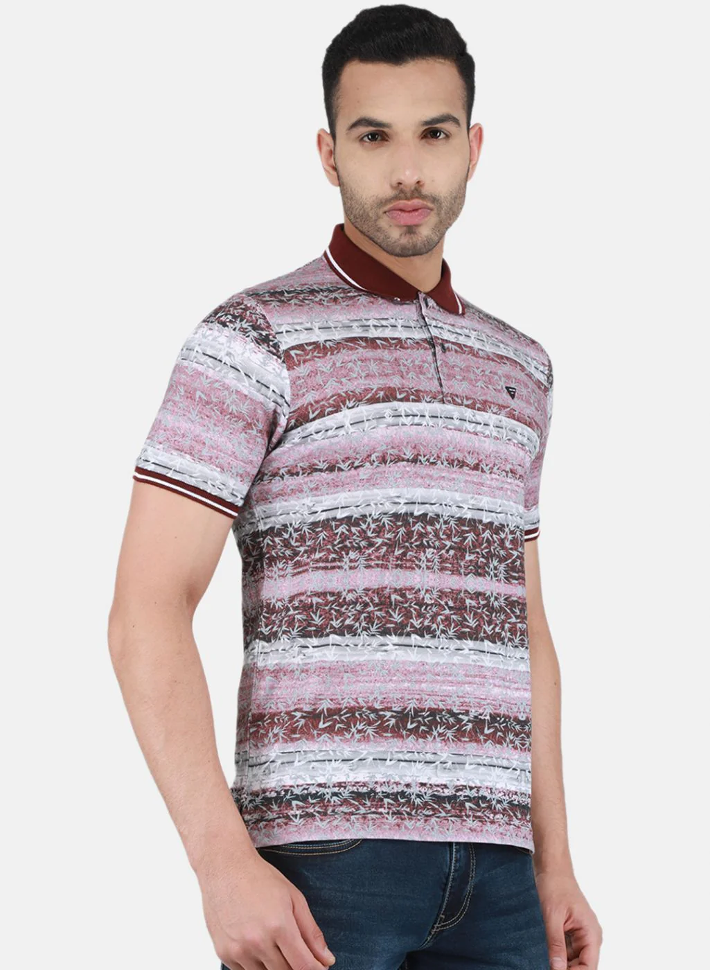 Men Maroon Printed T-Shirt - Image 6