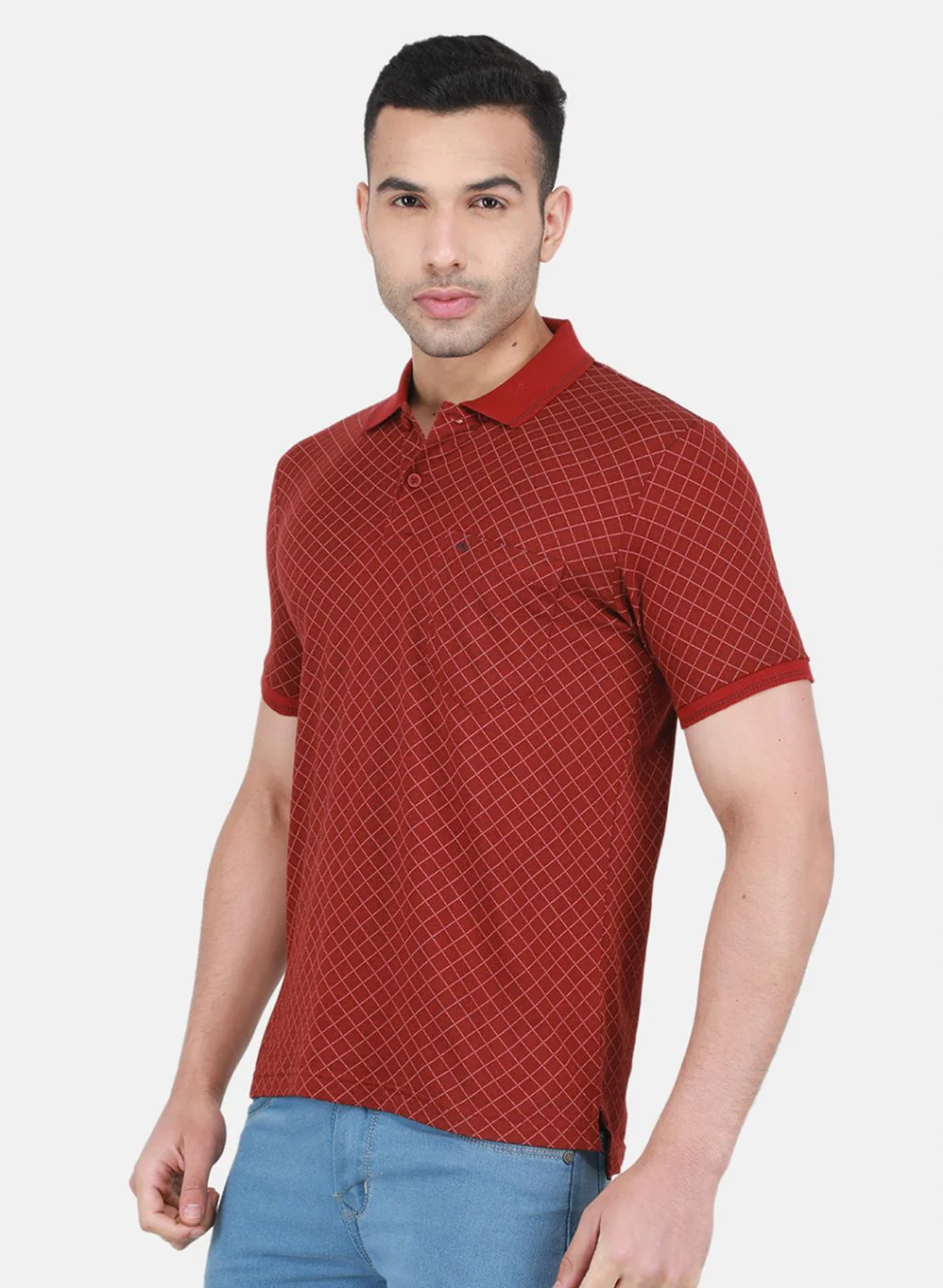 Men Maroon Printed T-Shirt - Image 2