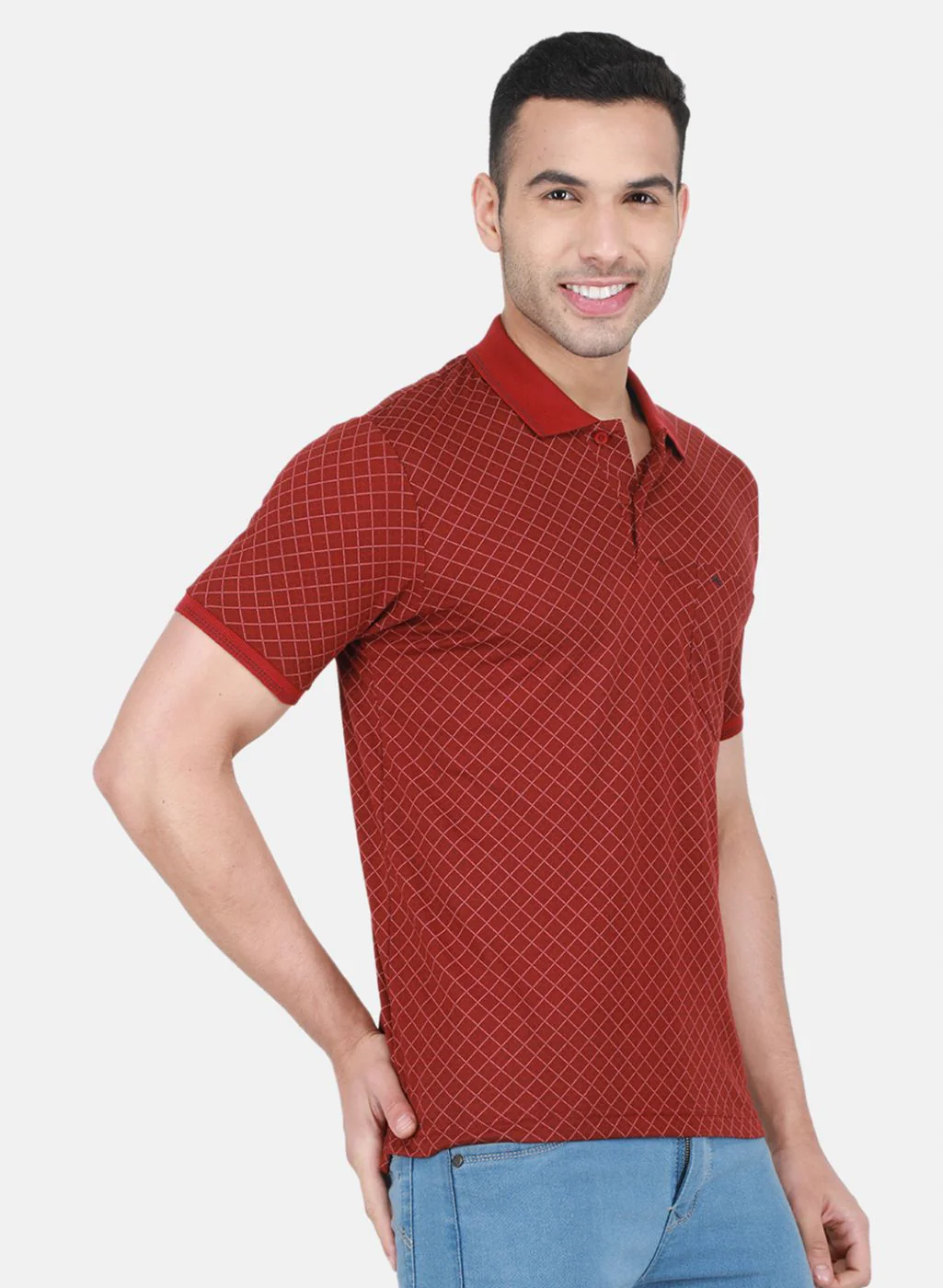 Men Maroon Printed T-Shirt - Image 6
