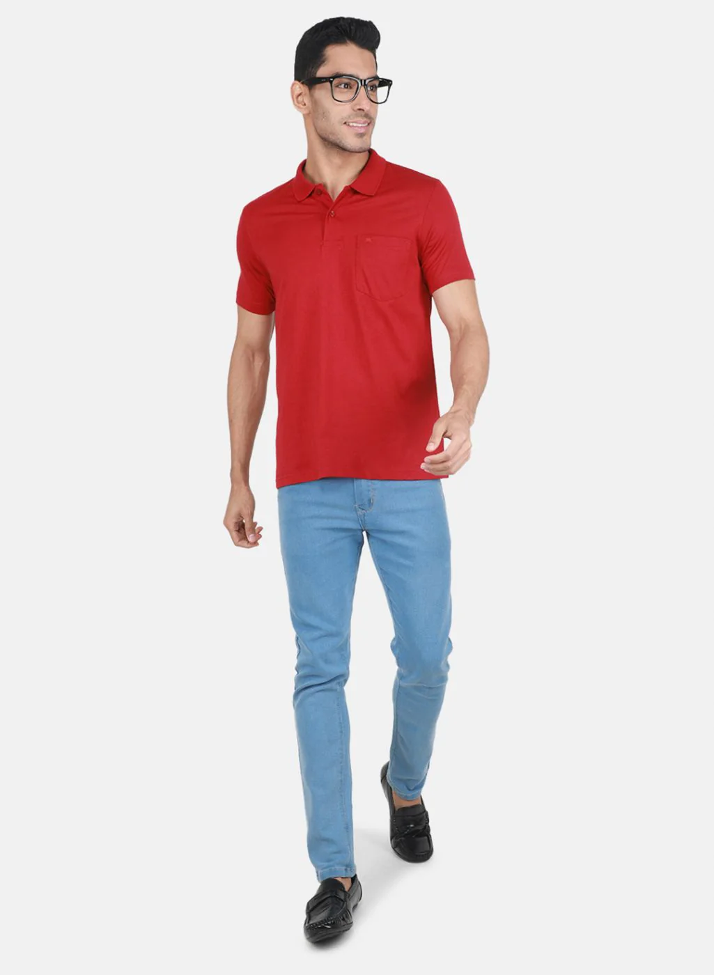 Men Maroon Solid T-Shirt - Image 4