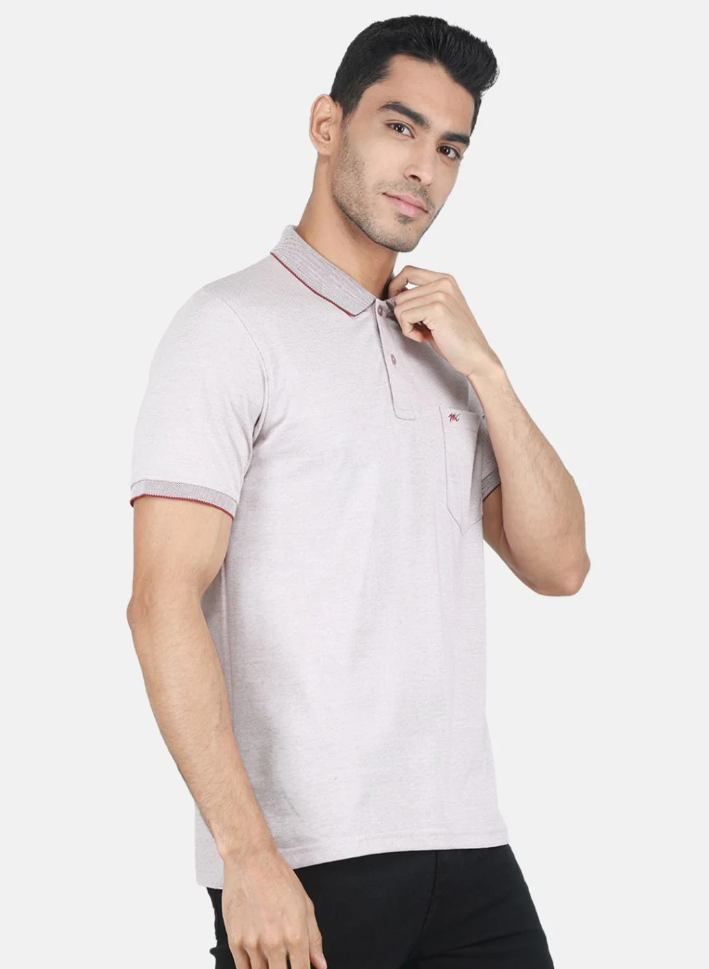 Men Maroon Solid T-Shirt - Image 6